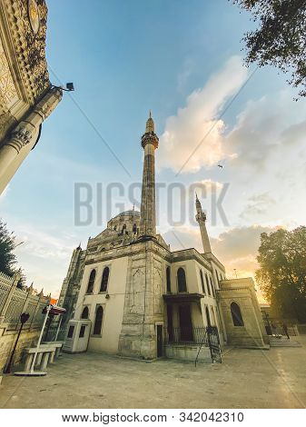 Pertevniyal Valide Sultan Mosque, Istanbul, Turkey. Ottoman Imperial Mosque In Istanbul. Aksaray Val