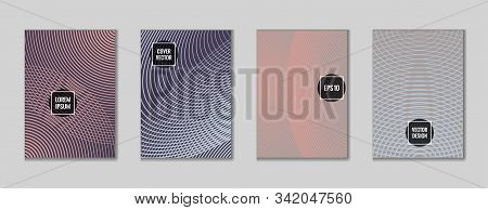 Gnarly Geometric Design Title Page Vector. Cool Template Journal Header Page Set. First Page Minimal