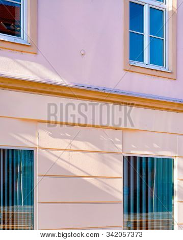 Fragment Of Residential Apartment And Flat Building Exterior Of Leibnitz Reflex