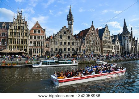 Panorama View Of Ghent Cityscape