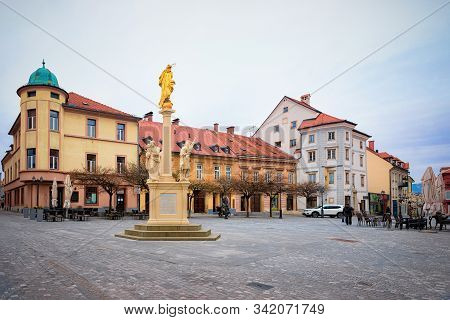 Cityscape With Main Square In Celje Old Town Of Slovenia