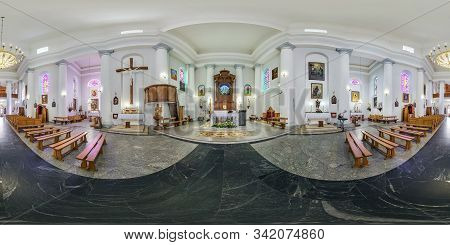 Schuchin, Bealrus - May 2019: Full Spherical Seamless Hdri Panorama 360 Degrees Angle Inside Interio