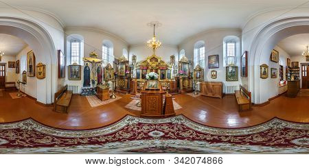 Schuchin, Bealrus - May 2019: Full Spherical Seamless Hdri Panorama 360 Degrees Angle Inside Interio