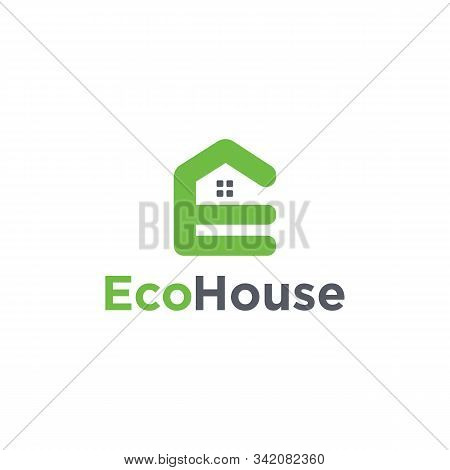 Initial E House Logo Design Template Simple