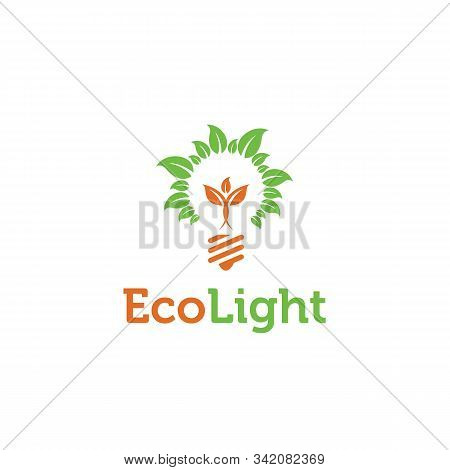 Eco Light Logo Design Template Unique Simple