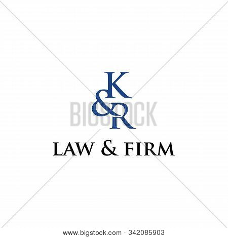 K & R Logo Design Template For Law & Firm
