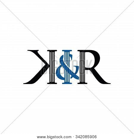 K & R Logo Design Template For Law & Firm V.2