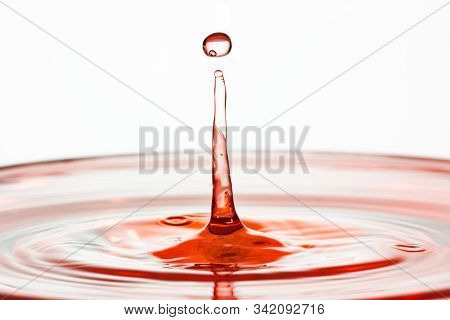 Water Drop Collision With Abstract Effect. Macro.