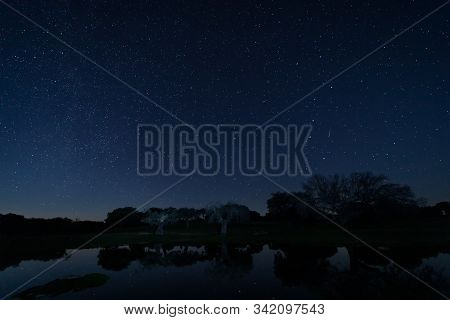 Night Landscape In Arroyo De La Luz. Extremadura. Spain.