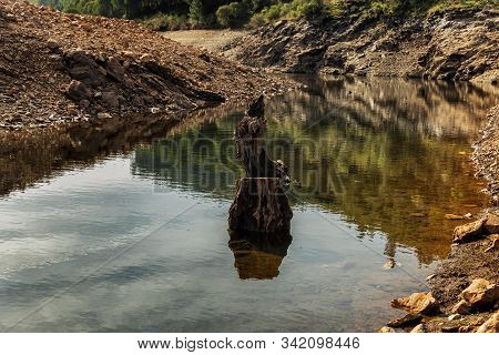Ruecas River. Landscape In The Natural Park Of Las Villuercas. Cañamero. Extremadura. Spain.