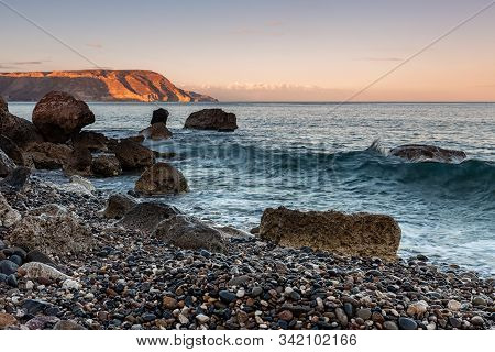 Landscape In The Cala Del Cuervo. Natural Park Of Cabo De Gata. Spain.