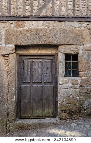 Door And Window In The Ancient Village Of La Alberca. Salamanca. Spain.