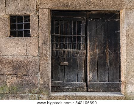 Door And Window In The Ancient Village Of La Alberca. Salamanca. Spain.