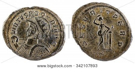 Antoninianus. Ancient Roman Copper Coin Of Emperor Probus.