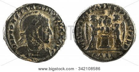 Ancient Roman Coin Of Emperor Constantine I Magnus.