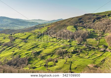 Pasiegos Valleys Are In The Hinterland Of Cantabria. Spain.