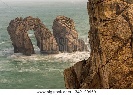 The Door Of Cantabric Sea. Urros De Liencres. Cantabria. Spain.