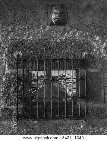 Window On The Wall Of Graveyard. San Felices.