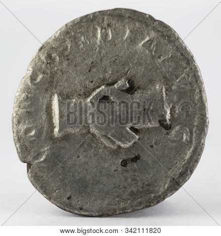 Antoninianus. Ancient Roman Silver Coin Of Emperor Herennius Etruscus. Reverse.