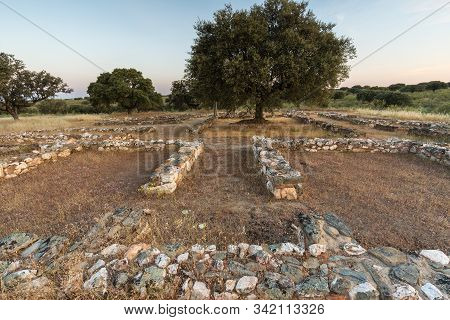 Ancient Roman Villa Of Los Terminos In Monroy. Extremadura. Spain.