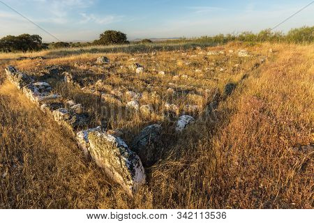 Ancient Roman Villa Of Los Terminos In Monroy. Extremadura. Spain.
