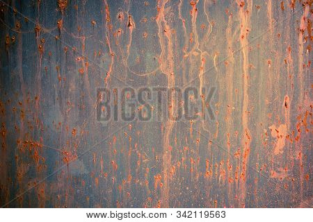 Steel Sheet That Reacts With Moisture Causing Rust, Rusted Backgrounds