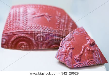 Fragments Of Pottery Characteristic Of The Ancient Roman Empire