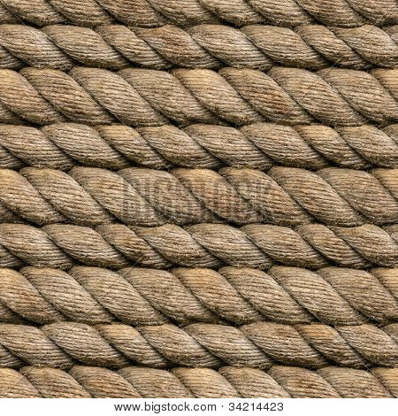 Padrão de textura de corda de cânhamo sem costura