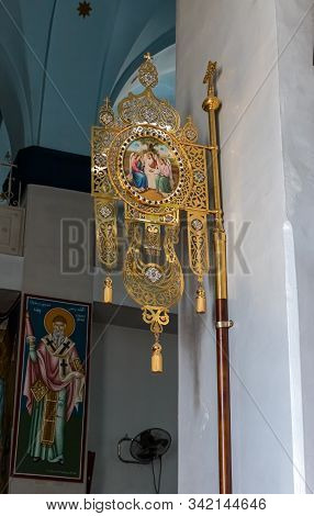 Jerusalem, Israel, December 28, 2018 : The Interior Of The St. Nicholas Church Dungeon In Bayt Jala 