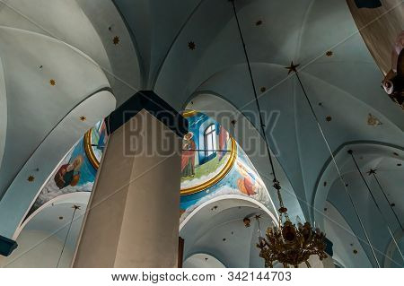 Jerusalem, Israel, December 28, 2018 : The Interior Of The St. Nicholas Church Dungeon In Bayt Jala 
