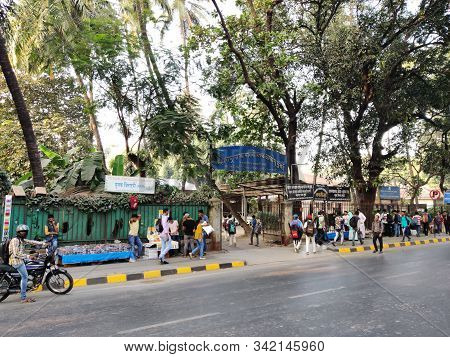 Mumbai, India - April, 2017: Cityscape Of Mumbai Near Chhatrapati Shivaji Maharaj Terminus Railway S