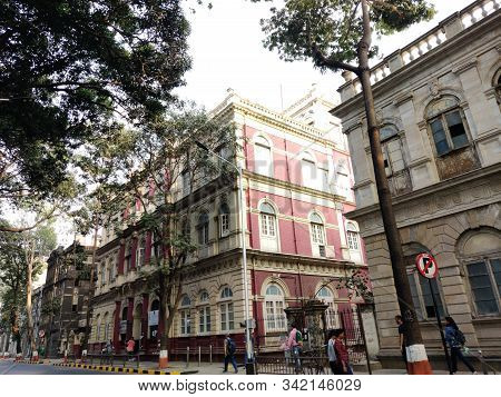 Mumbai, India - April, 2017: Cityscape Of Mumbai Near Chhatrapati Shivaji Maharaj Terminus Railway S