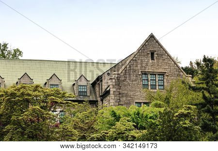 Seoul, South Korea-26 Apr 2019: Ewha Womans University , Famous All Female University With The Vinta