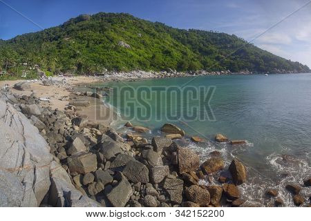 Phuket, Thailand. Yanui Beach On A Sunny Day. Panorama