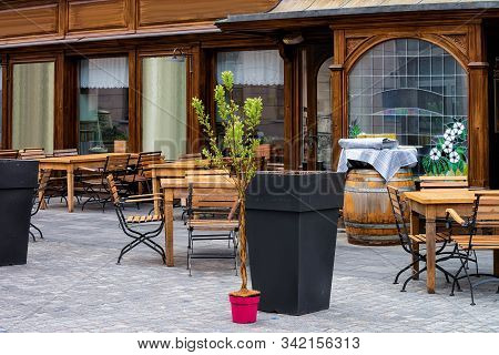 Cityscape With Street Cafes In Celje Old Town In Slovenia
