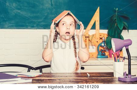 Scared Kid. Digital Age With Modern Technology. Back To School. Future Success Is Studying. Small Gi