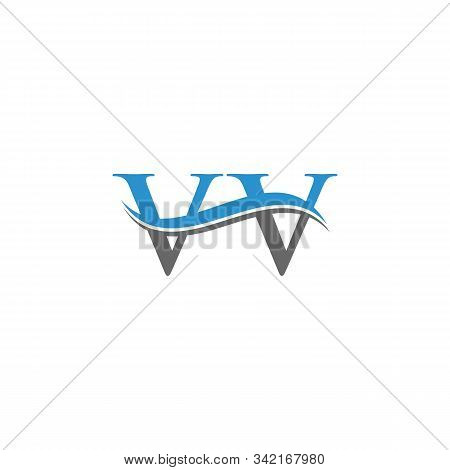 Initial Vv Letter Linked Logo. Creative Letter Vv Modern Business Logo Vector Template. Vv Logo Temp