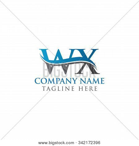 Initial Wx Letter Linked Logo. Creative Letter Wx Modern Business Logo Vector Template. Wx Logo Temp