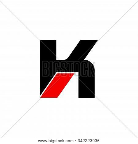 Letter Hk Simple Geometric Motion Logo Vector