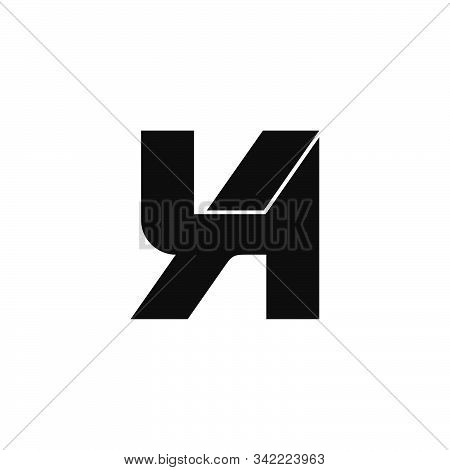 Letter 4a Simple Geometric Logo Vector Unique