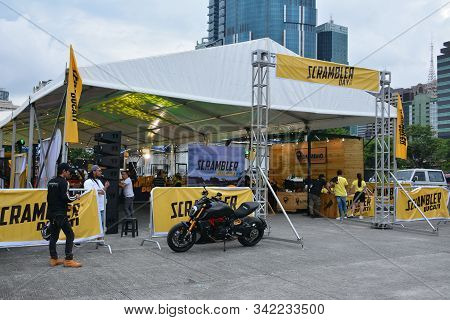 Pasig, Ph - Sept. 29: Ducati Scrambler Motorcycle Booth At Philippine Moto Heritage Weekend On Septe