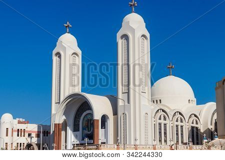 Facade Of Coptic Orthodox Church In Hurghada, Egypt