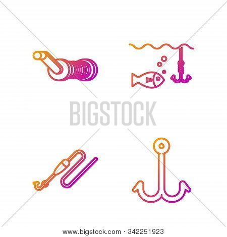 Set Line Fishing Hook, Fishing Line With Hook And Float, Spinning Reel For Fishing And Fishing Hook 