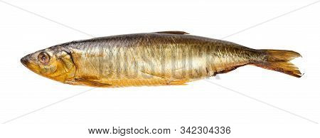 Whole Cold-smoked Herring Isolated On White Background