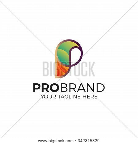 Initial Letter P Logo With Colorful Gradient Typography Vector Template. Creative Abstract Letter P 