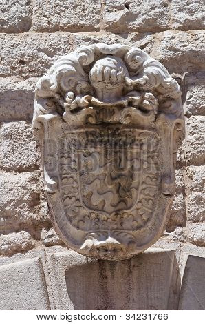 Bonelli coat of arms. Barletta. Puglia. Italy.