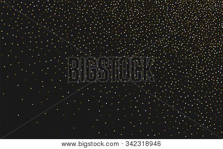 Color Vector Dot Banner. Gold Paper Dust Pattern. Glamour Backdrop. Glamour Orange Card.
