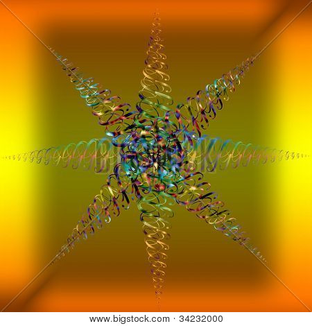 Composição abstrata de cor e fundo amarelo