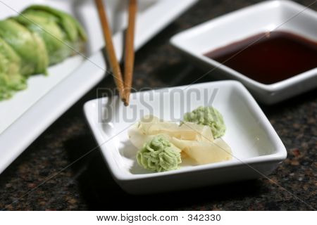 Wasabi a zázvor