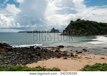 Beautiful View Of Meio Beach On The Northeast Side Of Fernando De Noronha, Brazil In The State Of Pe